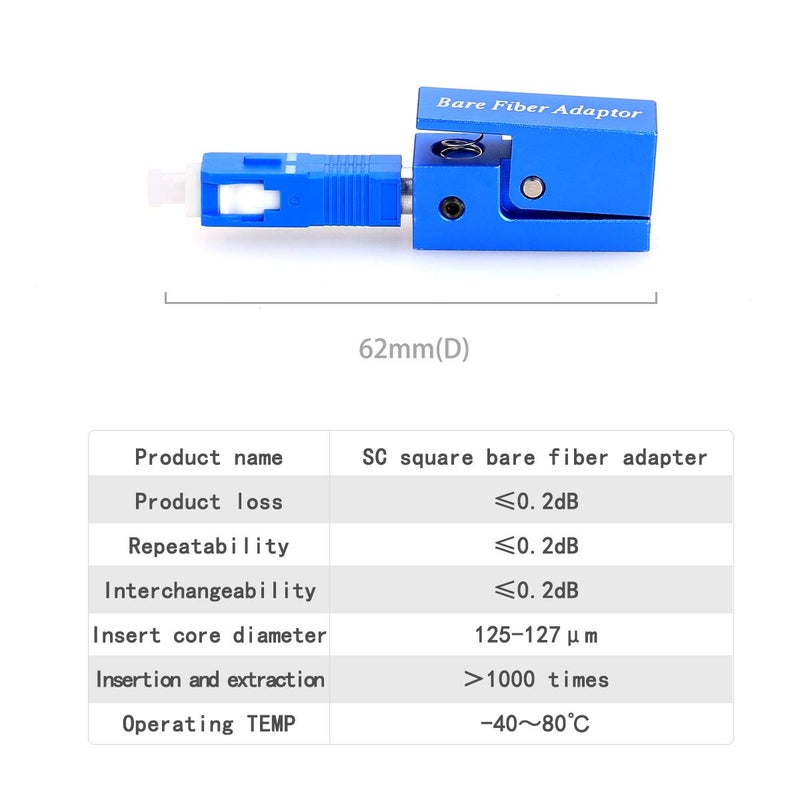 KELUSHI 1PCS New Hot Fiber Optic Connector Sc Type Square Adapter ï¼ˆBlueï¼‰. - Image 5